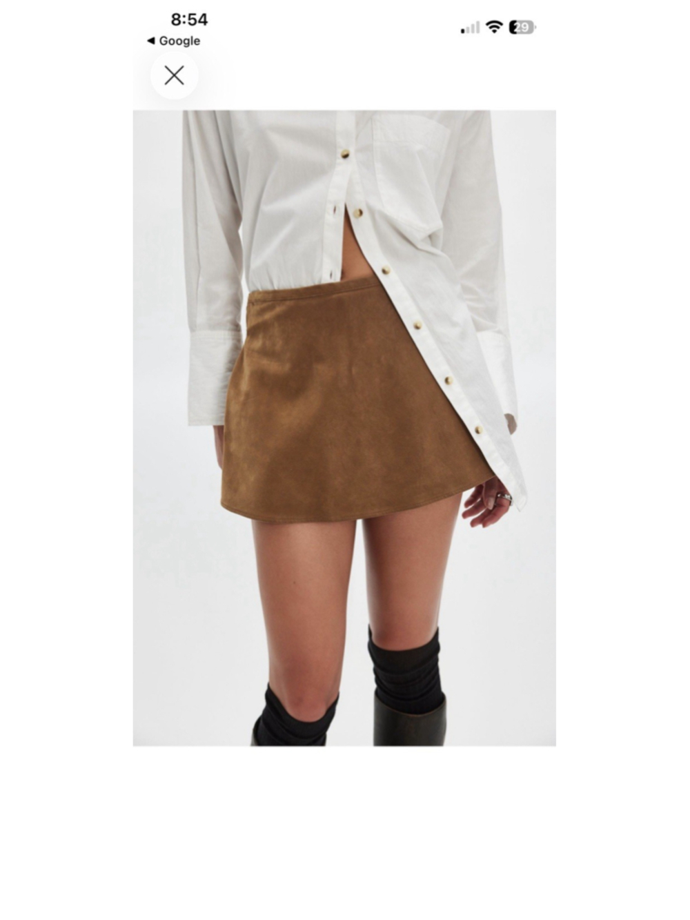 Free People We The Free Paradise Found Suede Mini Skort Womens Medium Skirt New
